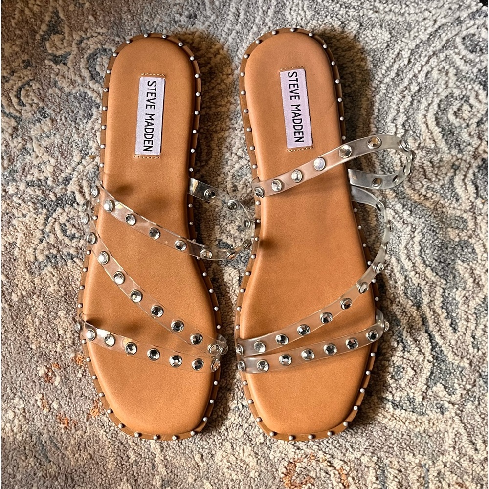 Steve Madden Clear Skyler Sandals